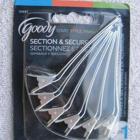 6 Goody Metal Sectioning Styling Hair Clips Section Style Secure Classic Dye - Picture 14 of 15